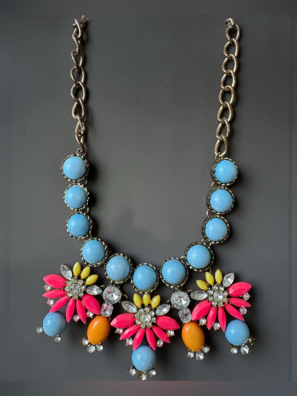 Bold Multicolor Statement Necklace - SKU DR